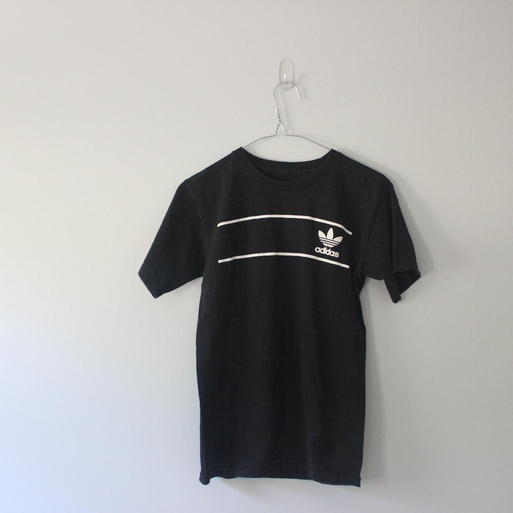 Black Adidas Classic Logo Short Sleeve Shirt